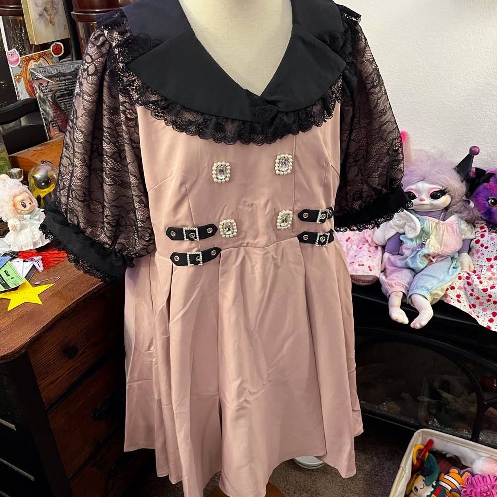 Jirai Kei Dear My Love Whip Elegant Pink Dress with Tags